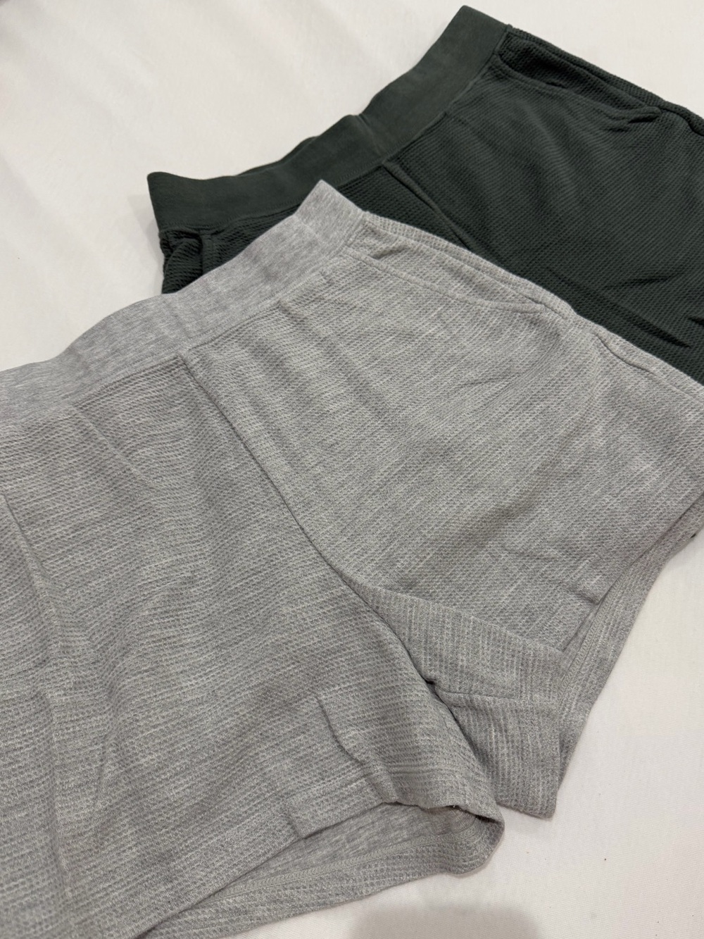 Uniqlo Bundle Light Gray and Olive green Waffle Shorts